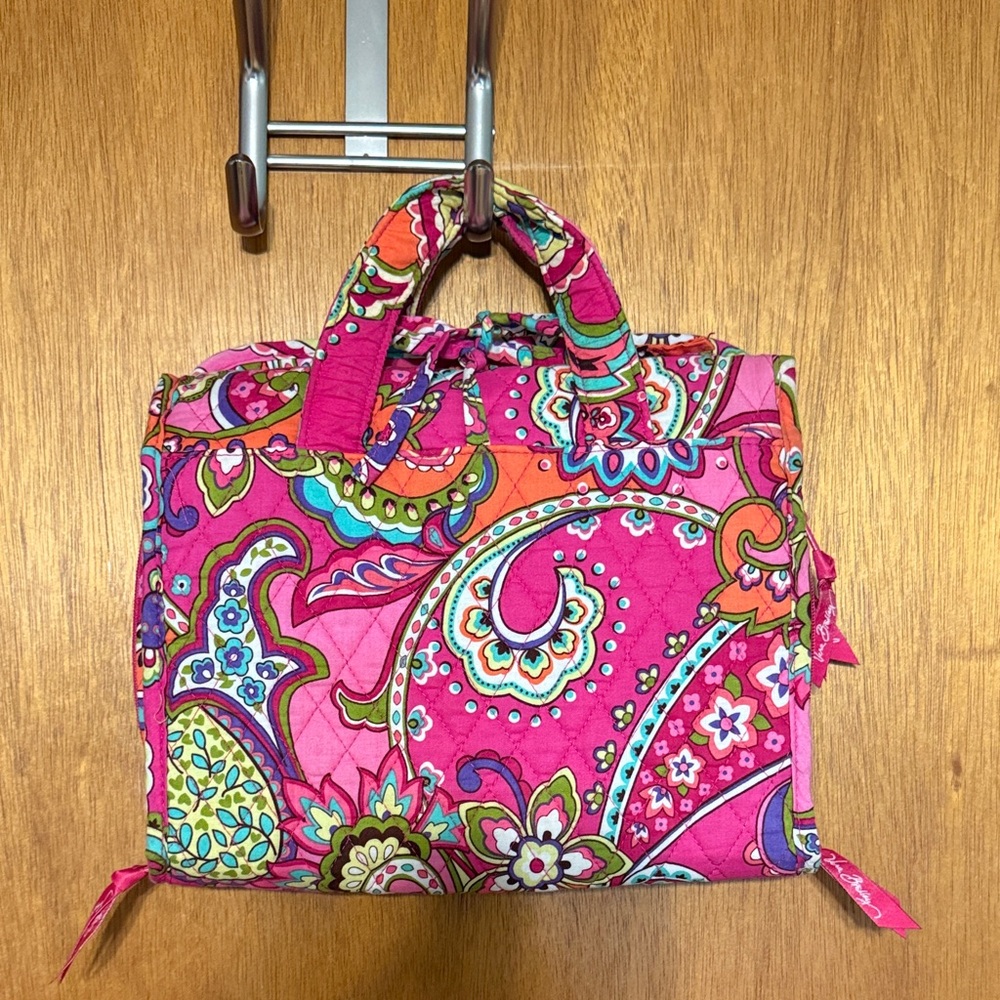 Vera Bradley Pink Paisley Hanging Organizer Cosmetic Toiletry Bag NWOT